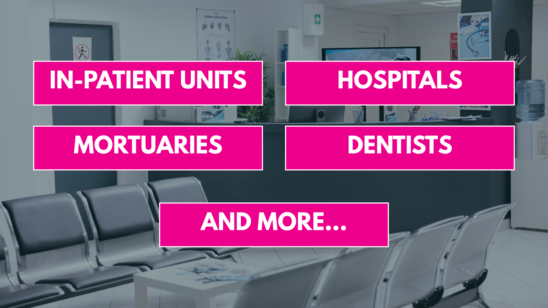 List of clinical experiences - In-patient units - Hospitals - Mortuaries - Dentists - …and more!